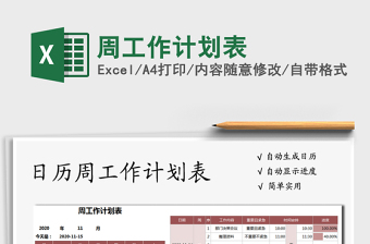 2021年周工作計(jì)劃表