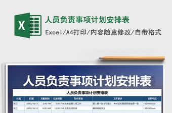 2022年人員負責事項計劃安排表