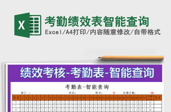 2021年考勤績效表智能查詢