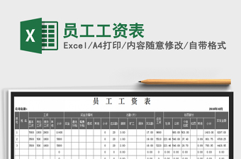 2022年員工工資表免費下載