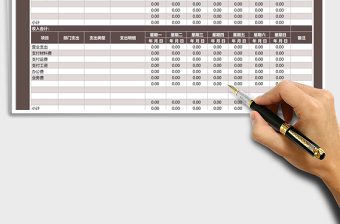 2021年周收入支出汇总表-自动计算