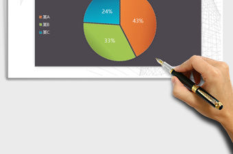 2021年商務三色漸變餅形圖