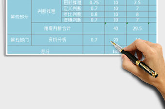 2021年公務(wù)員考試各部分函數(shù)統(tǒng)計(jì)分析表 自動(dòng)計(jì)數(shù)免費(fèi)下載