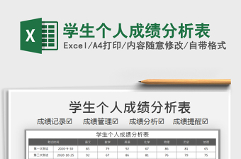 2021年學生個人成績分析表