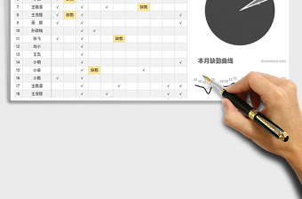 2021年學(xué)生上課簽到表（內(nèi)置公式）