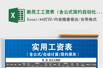 2022年新員工工資表（含公式簡(jiǎn)約自動(dòng)化）免費(fèi)下載