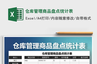 2021年倉庫管理商品盤點統計表