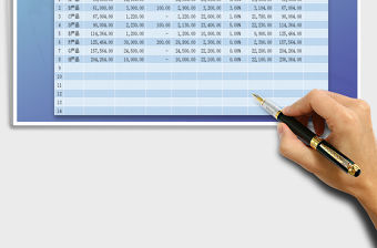 2021年庫存金額統計表免費下載