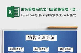 2022年財務管理系統之門店銷售管理（含業績提成）免費下載