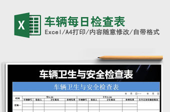 2022年車輛每日檢查表免費下載