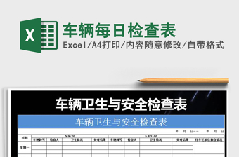 2022年車輛每日檢查表免費(fèi)下載