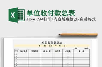2021年單位收付款總表