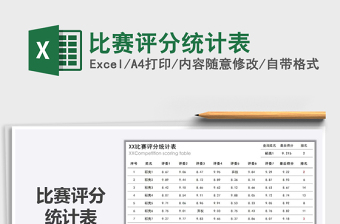 2021年比賽評(píng)分統(tǒng)計(jì)表