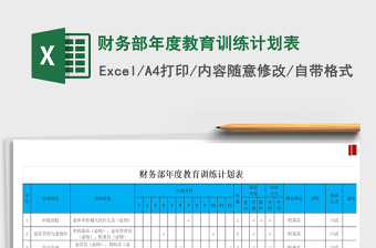 2021年財務(wù)部年度教育訓練計劃表