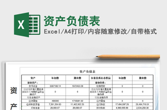 2022年資產(chǎn)負(fù)債表