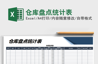 2022仓库盘点统计表-年终盘点