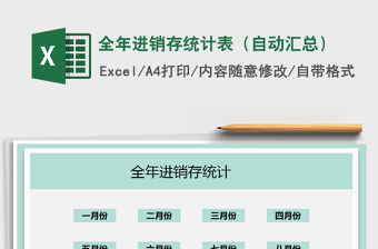 2021年全年進銷存統計表（自動匯總）