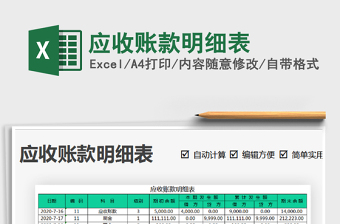 2021年應(yīng)收賬款明細表