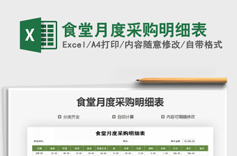 2021年食堂月度采購明細表