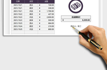 2021年公司飯?zhí)妹咳者M(jìn)貨費用記賬表