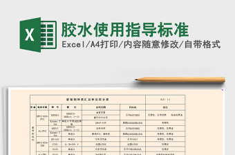 2021年膠水使用指導(dǎo)標(biāo)準(zhǔn)