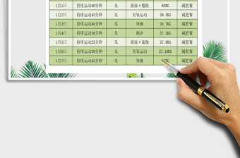 2022年簡約簡單健身周減肥計(jì)劃表