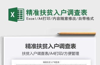 2021年精準(zhǔn)扶貧入戶調(diào)查表