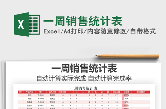 2021年一周銷售統(tǒng)計表