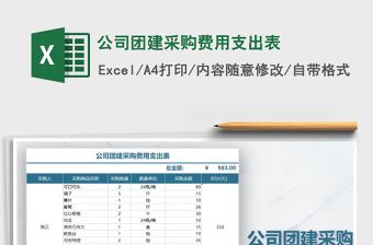 2021年公司團(tuán)建采購費用支出表