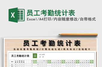 2021年員工考勤統(tǒng)計表