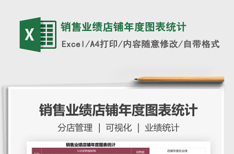 2021年銷售業(yè)績店鋪年度圖表統(tǒng)計
