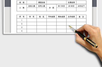 2021年成績報(bào)告單免費(fèi)下載