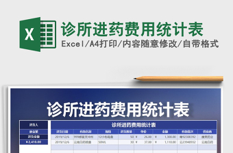 2022年診所進藥費用統(tǒng)計表