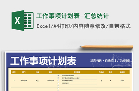excel工作内容汇总表模板