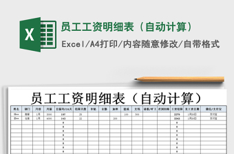 2021年員工工資明細(xì)表（自動(dòng)計(jì)算）