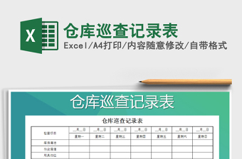 2022年倉庫巡查記錄表免費下載