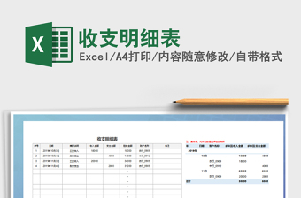 2022年收支明細(xì)表