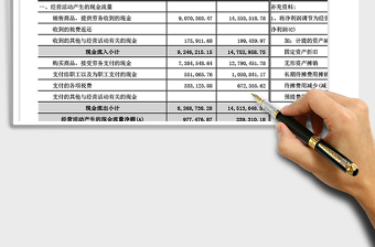 2021年現(xiàn)金流量表免費下載