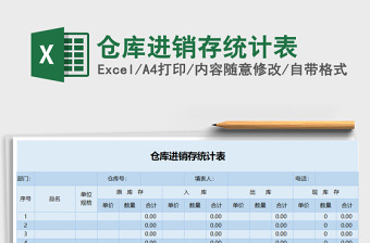 2022仓库进销存统计表（实用版）