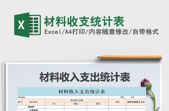 2021年材料收支統(tǒng)計(jì)表免費(fèi)下載