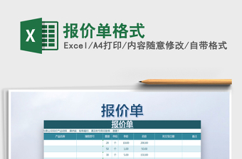 2021年報價單格式免費下載