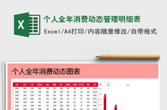 2021年個(gè)人全年消費(fèi)動(dòng)態(tài)管理明細(xì)表