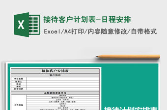 2021年接待客戶計劃表-日程安排