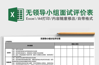 2021年無領(lǐng)導(dǎo)小組面試評(píng)價(jià)表