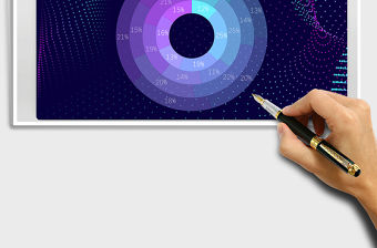 2022年紫藍科技系列圖表之圓環圖免費下載