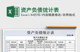 2022年資產(chǎn)負(fù)債統(tǒng)計(jì)表免費(fèi)下載
