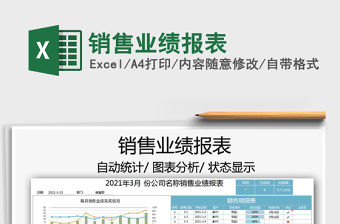 2021年銷售業績報表