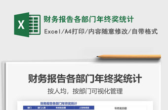 2021年財務報告各部門年終獎統計