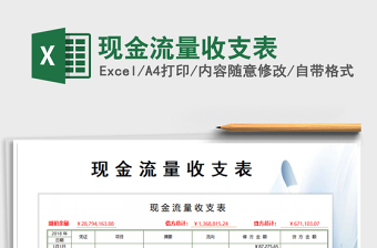 2021年現(xiàn)金流量收支表