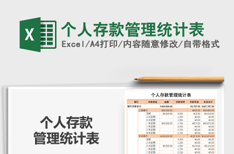 2021年個人存款管理統(tǒng)計表